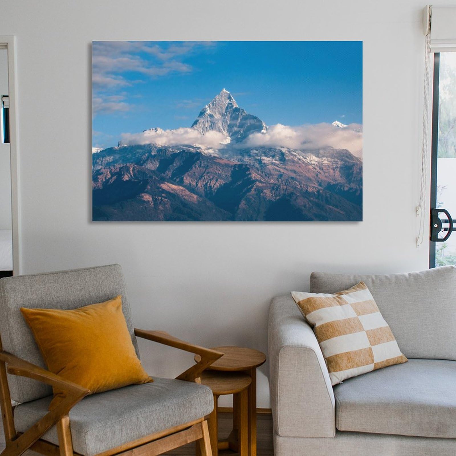 Amazon.co.jp: 絵画風 壁紙ポスター ヒマラヤ山脈 マチャプチャレ